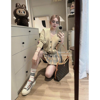 set áo khoác len thom kèm cv bbr hàng hot QC