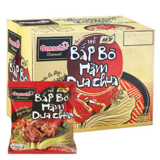 Thùng 30 Gói Mì Omachi Bắp Bò Hầm Dưa Chua (Có Gói Dưa Chua)