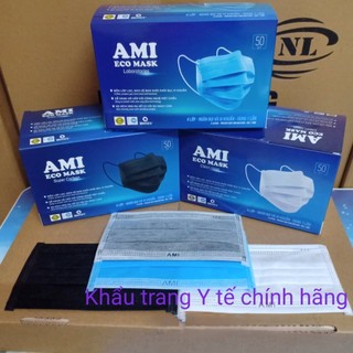 Khẩu trang than hoạt tính AMI (Hàng chính hãng - 4 lớp)