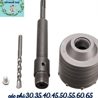 Mũi Khoan Rút Lõi Bê Tông Khoét Lỗ Tường Gạch Lắp Máy Điều Hòa Phi 30,35,40,45,50 55 60,65mm