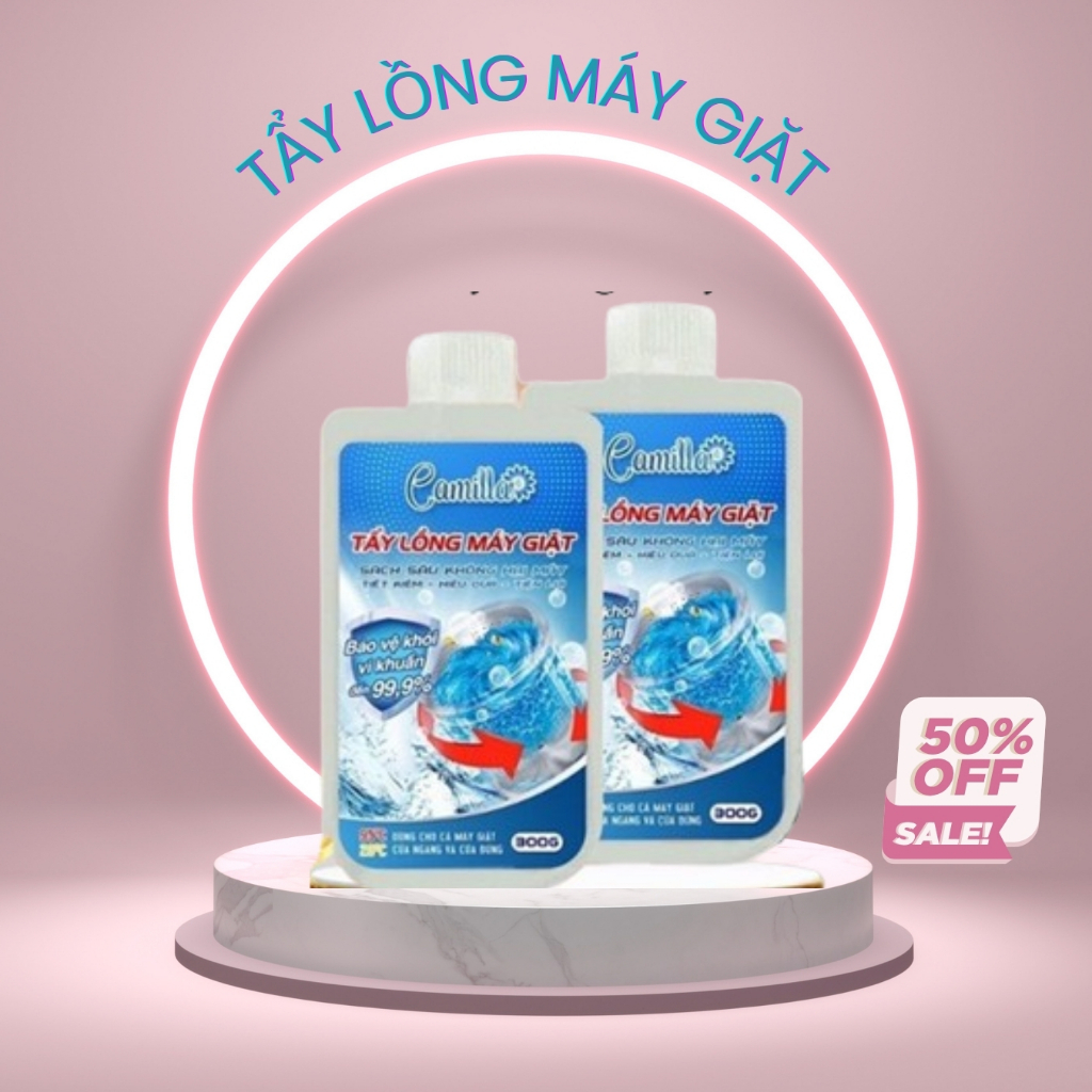 Tẩy lồng Máy Giặt Dung Dịch Camilla 300G dung dịch Vệ Sinh Máy Giặt Loại Bỏ Các Cặn Bẩn Nấm Mốc