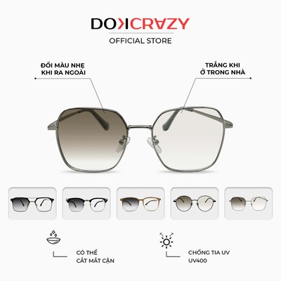 Gọng Kính Thời Trang DOKCRAZY SUNIM Đổi Màu Nhẹ Khi Ra Nắng, Chống UV, Tia Cực Tím Kim Loại