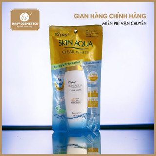  KEM CHỐNG NẮNG SKIN AQUA NK - MILK   Dưỡng Trắng nắp vàng  