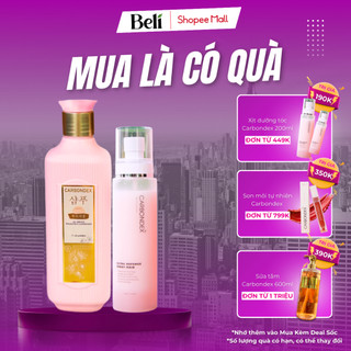Cặp Dầu Gội Xịt dưỡng tóc Carbondex Suôn Mềm Mượt Làm Phồng Tóc 800ML
