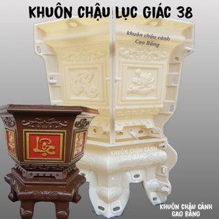 Khuôn đúc chậu cảnh lục giác 38 và chân đôn (khuôn ABS có lòng trong)