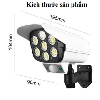 Đèn Led Giả Camera  Năng Lượng Mặt Trời Giả Camera Chống Trộm- Chống Nước -Có Điều Khiển Cảm Biến