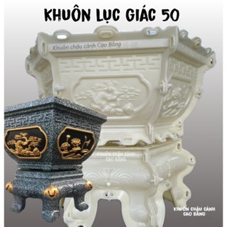  Khuôn đúc chậu lục giác 50 và chân đôn  khuôn chậu ABS có lòng trong đầy đủ  