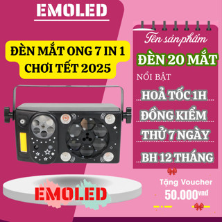 Đèn 20 mắt sân khấu EMOLED Laser Hoa Văn nháy theo nhạc cho vũ trường karaoke phòng bay tiệc cưới...bảo hành 12 tháng 