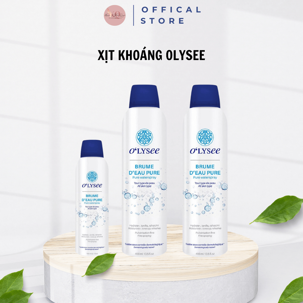 Xịt khoáng Olysee làm mới, cấp nước và làm đều màu da 400ml