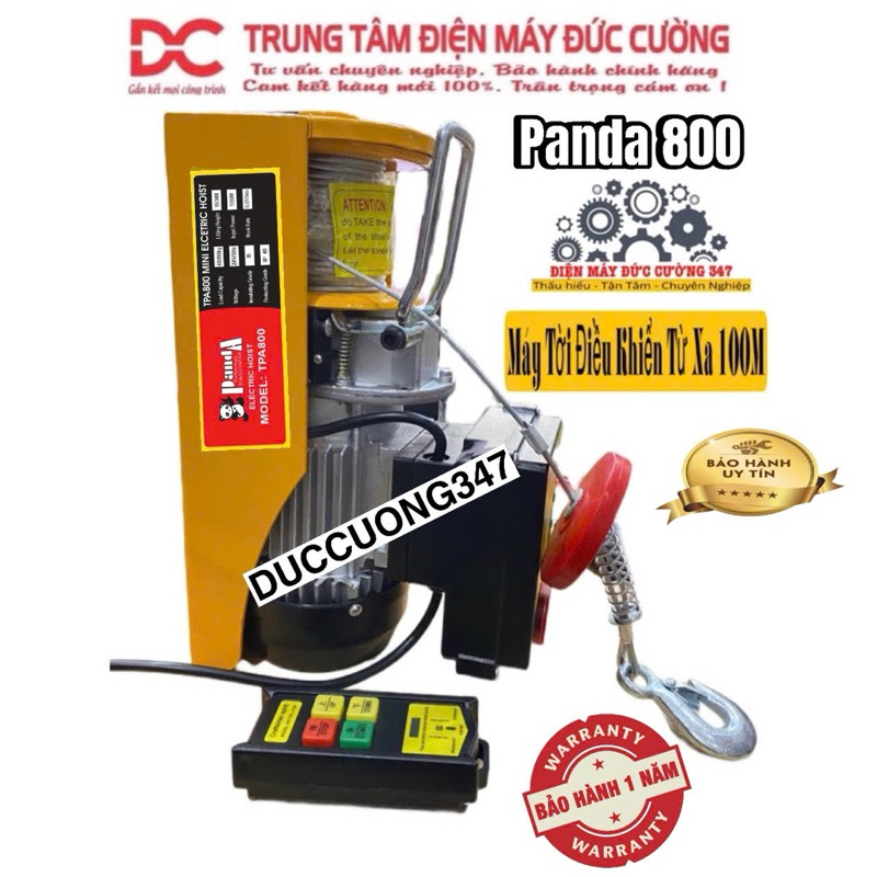 Máy tời điện lắp điều khiển từ xa pa800