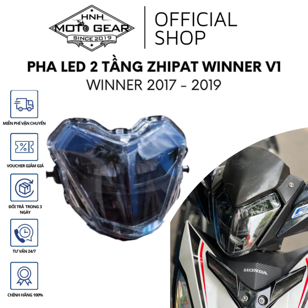 Pha LED 2 Tầng Winner V1 2017 - 2019 Zhipat Chính Hãng