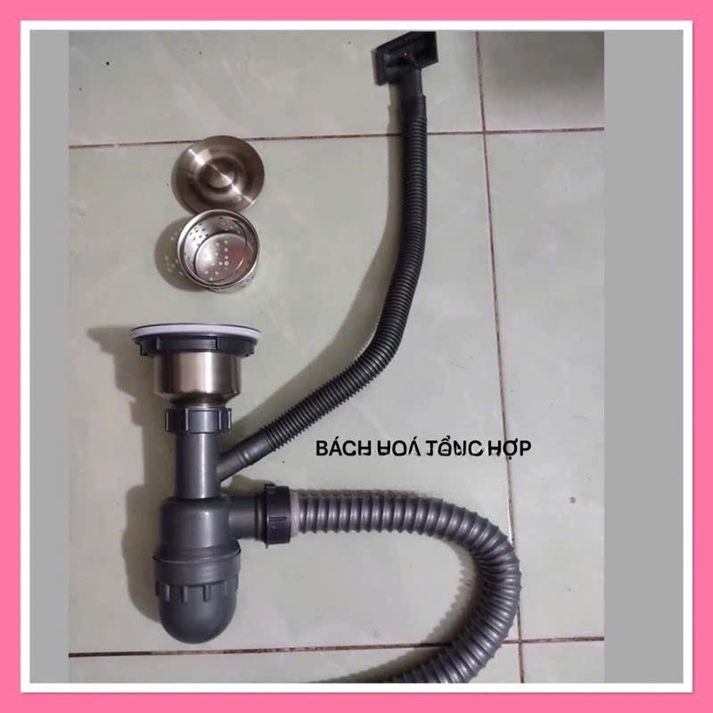 Bộ xả chậu chén đơn Inox 304 Phi 110