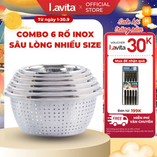  Rổ đa năng sâu lòng Lavita từ inox siêu dày,chống rỉ sét tốt,dùng để đựng rau củ,thịt cá