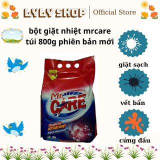 #1 gói bột giặt nhiệt mr care 800g phiên bản mới ,giặt sạch sâu trong từng sợi vải
