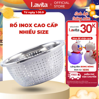 Rổ đa năng sâu lòng Lavita từ inox siêu dày,chống rỉ sét tốt,dùng để đựng rau củ,thịt cá nhiều size