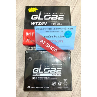 Bình Ắc Quy WTZ6V 12V, 6Ah hiệu GLOBE cho xe FX/ AIRBLADE 125/ PCX/ VISION /SH MODE/ SH việt/ WINNER ....