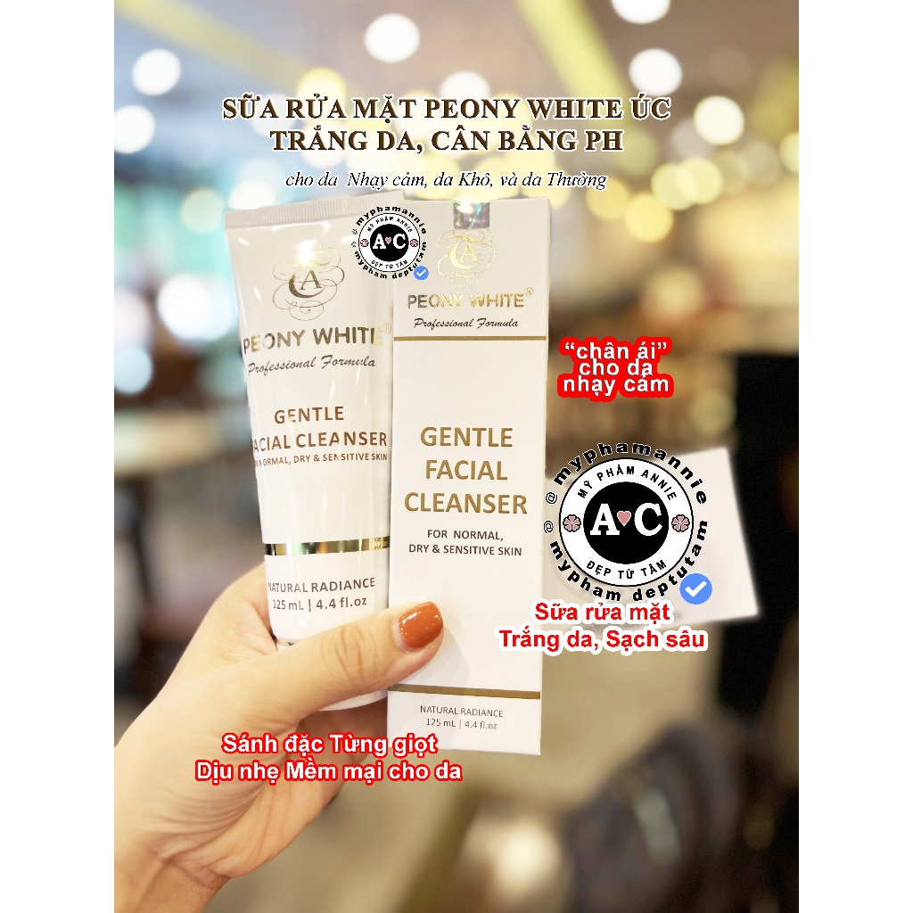 SRM trắng da Peony White Gentle Facial Cleanser ❤ Sữa rửa mặt Peony White
