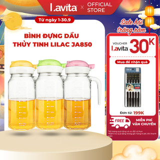 BÌNH ĐỰNG DẦU THỦY TINH BÁT GIÁC LILAC JA850 900ML
