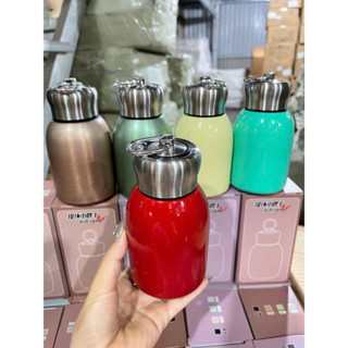  Bình nước giữ nhiệt caffe 300ml inox 304 có quai xách .thiết kế dễ thương tiện dụng mang theo 
