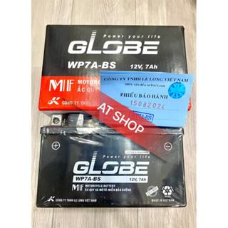 Bình ắc quy xe máy GLOBE WP7A-BS 12V-7AH dành cho xe máy Atila, Spacy ,Vespa, Zip, Môtô