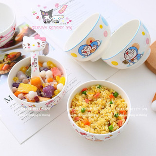 Chén bát, muỗng sứ Hello Kitty - Doremon Doraemon