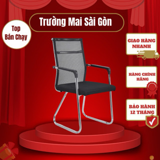 Ghế quỳ làm việc văn phòng chân chéo Trường Mai Sài Gòn lưng lưới nhựa cao cấp thoáng khí nệm êm ái có độ bền cao