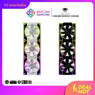 Bộ Kit 3 Quạt Tản Nhiệt Jungle Leopard V3 Interstellar Led ARGB (Ghép Nối Không Dây) - Kèm 2 Dây Kết Nối