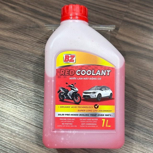 Nước làm mát động cơ BZ 1L ( 1chai) Màu đỏ