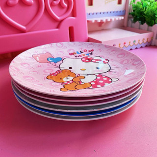 Dĩa tròn lớn 22cm Hello Kitty - Doremon Doraemon