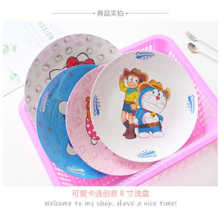 Dĩa tròn lớn 22cm Hello Kitty - Doremon Doraemon