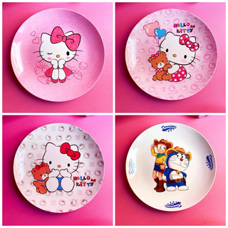 Dĩa tròn lớn 22cm Hello Kitty - Doremon Doraemon