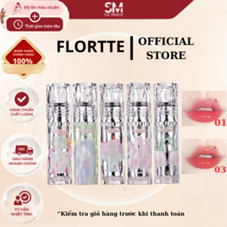 [Flortte] Son kem Flortte Super Beauty chất nhung bùn mịn mỏng nhẹ, mềm như bơ, che khuyết điểm làm mờ rãnh môi 2.3g