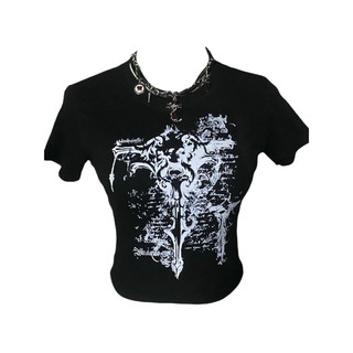 Áo Babytee croptop y2k punk/gothic hàng new
