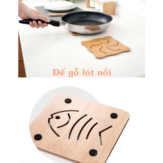 Đế gỗ lót nồi hình dễ thương