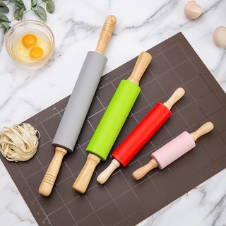 Cán bột Silicone trục xoay