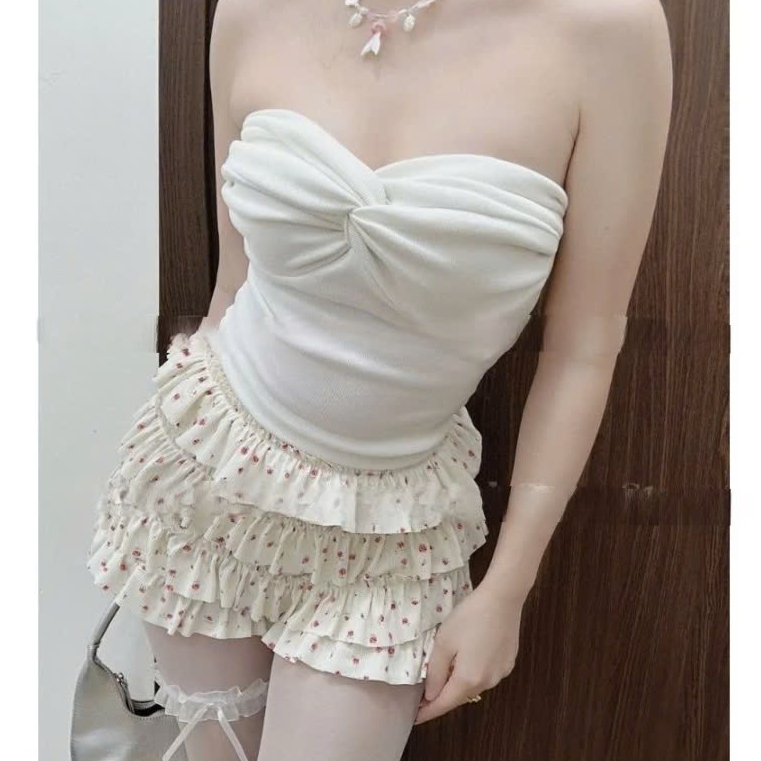 ÁO PEPLUM CÚP NGỰC  CÓ MÚT NGỰC áo bra corset có mút xoắn ngực