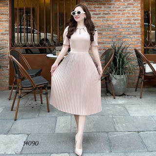 Đầm Xòe Dáng Dìa Thiết Kế Cổ Đính Cườm Phong Cách Sang Trọng XRT091