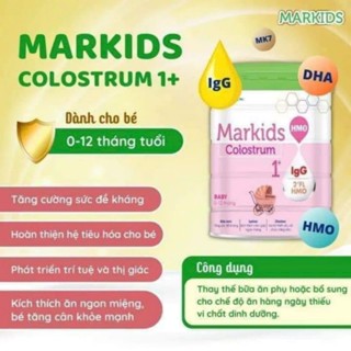 Sữa non Markids baby 0-12 tháng, 900g, date 2026. Nguyên liệu sữa nhập từ Mỹ