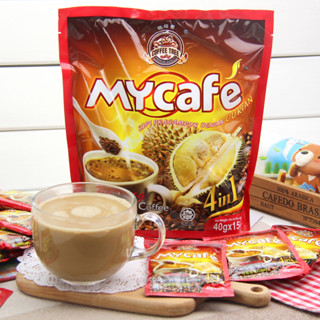 Cà Phê Trắng Vị Sầu Riêng 4 in 1 - My Cafe Penang Durian White Coffee Malaysia ( 15 Gói X 40g )