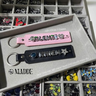 Móc treo bằng da có thể gắn charm/ Quà tặng / Tag leather / Madde