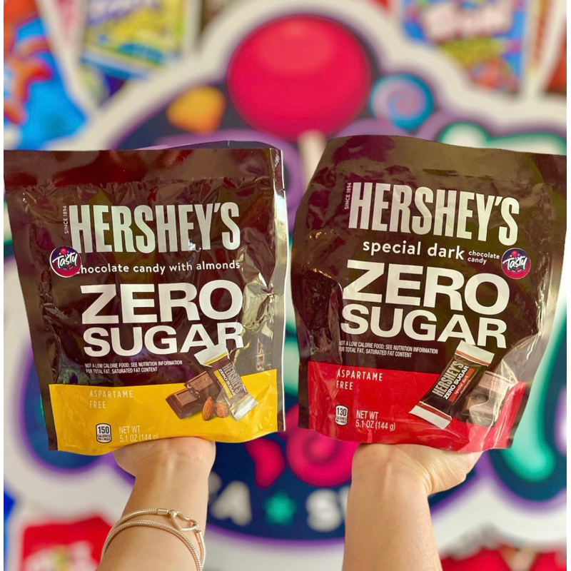 🍫 SOCOLA KHÔNG ĐƯỜNG MỸ HERSHEY’S ZERO SUGAR CHOCOLATE CANDY WITH ALMONDS - SPECIAL DARK - CARAMEL -