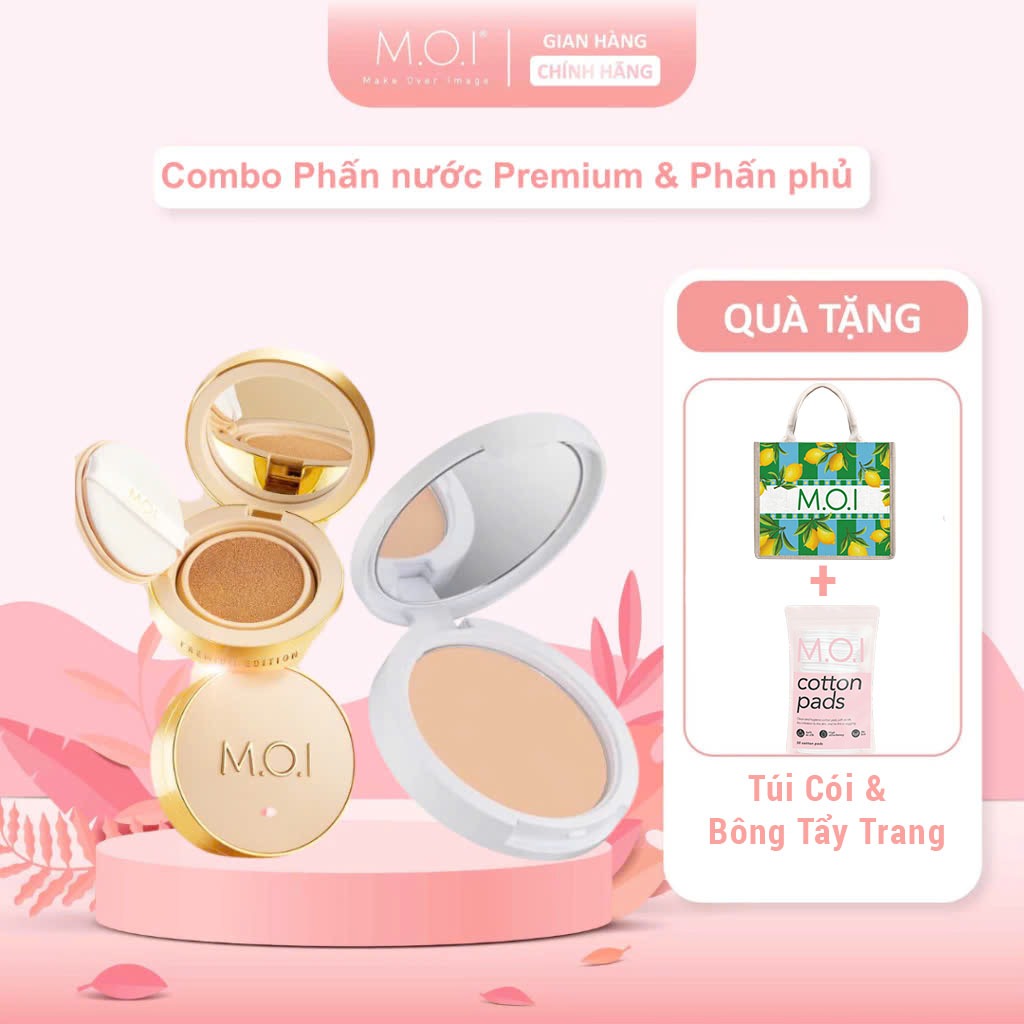 [TẶNG QUÀ] Combo Phấn Nước M.O.I Premium Baby Skin & Phấn Phủ M.O.I Baby Skin Powder