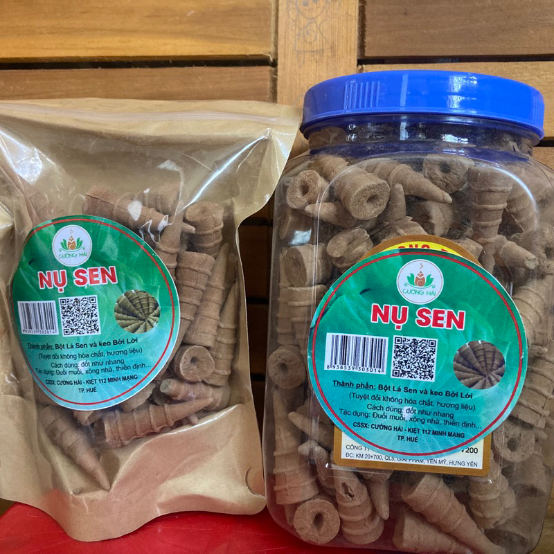 Nhang Nụ Sen (làm từ lá Sen). Nhang nụ khuynh Diệp (làm từ lá khuynh diệp, cây bạch đàn)