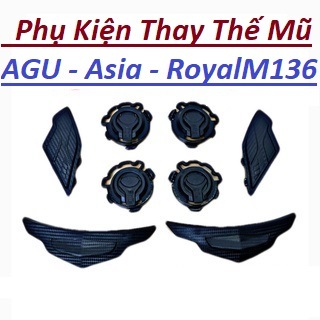 Kính mũ AGU, Royal M136 ASIA M136  ( Như Mô tả )