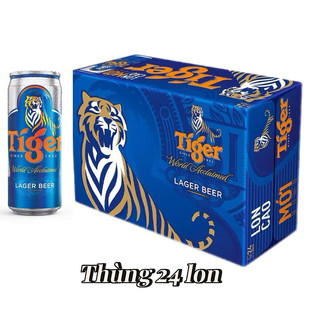 Bia Tiger xanh thùng 24 lon - bia mới lon cao