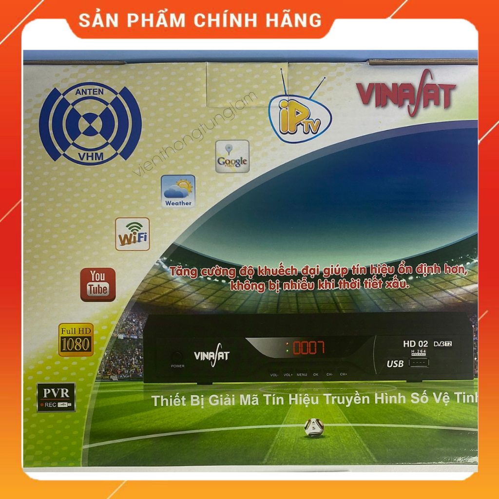 Bộ Truyền Hình Vệ Tinh Vinasat HD-02+ (THVL1,2, ANTV,HTV7, HTV9..HD Miễn Phí)