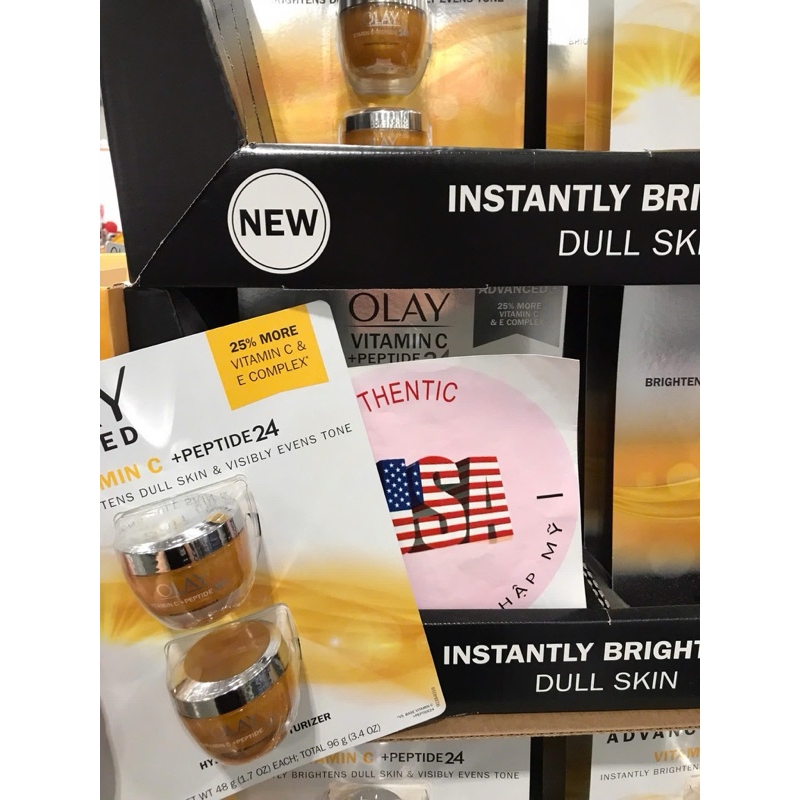 [ ĐỦ BILL STORE + AIR] Set 2 hũ Kem dưỡng da Olay Vitamin C + Peptide 24 Advanced + Hydrating Moistu