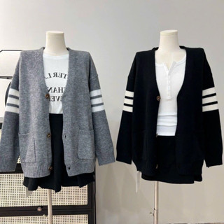 Áo Khoác Cadigan 3 Sọc Tay Siêu Đẹp Hottrend 2024