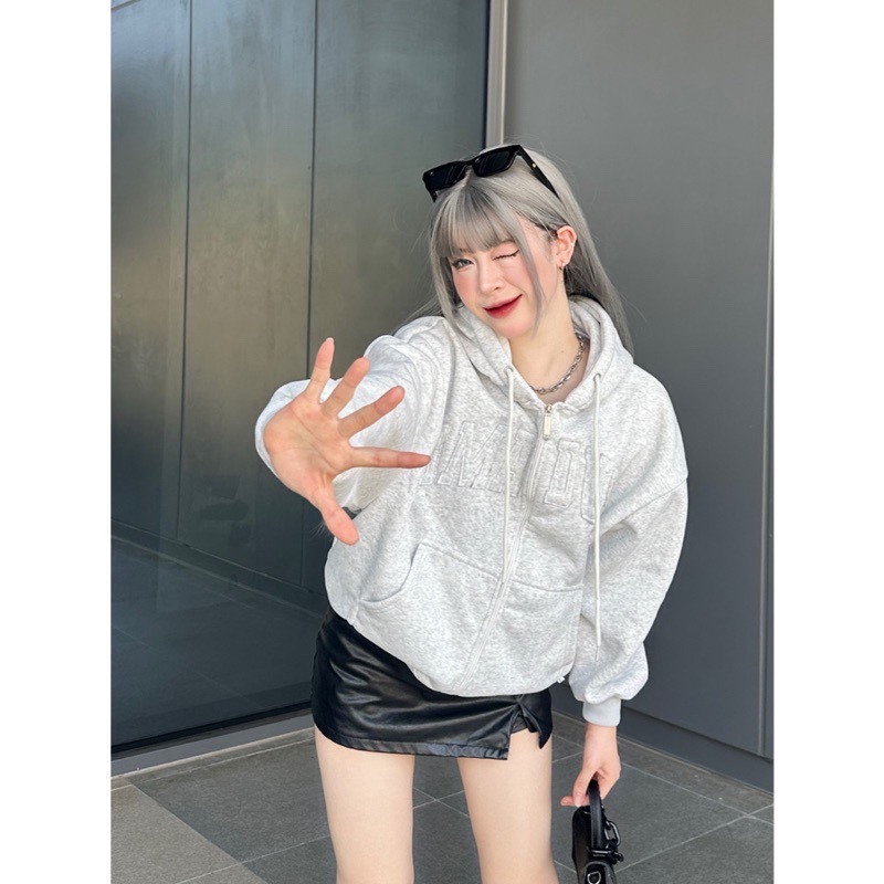 🔥HOT🔥 Áo Khoác Nam Nữ Hoodie Zip Form Boxy Amadus Thời Trang Hàn Quốc Urbanshop