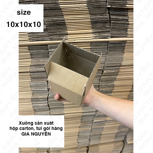 50 hộp carton 10x10x10 đóng gói lọ nước hoa, mỹ phẩm